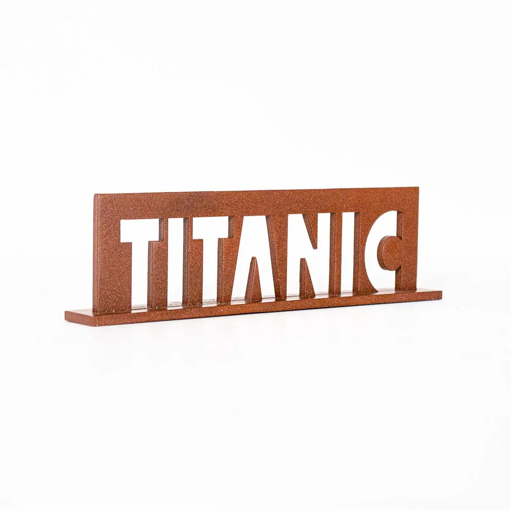 Miniature Titanic Metal Sign - by Cowfield Design