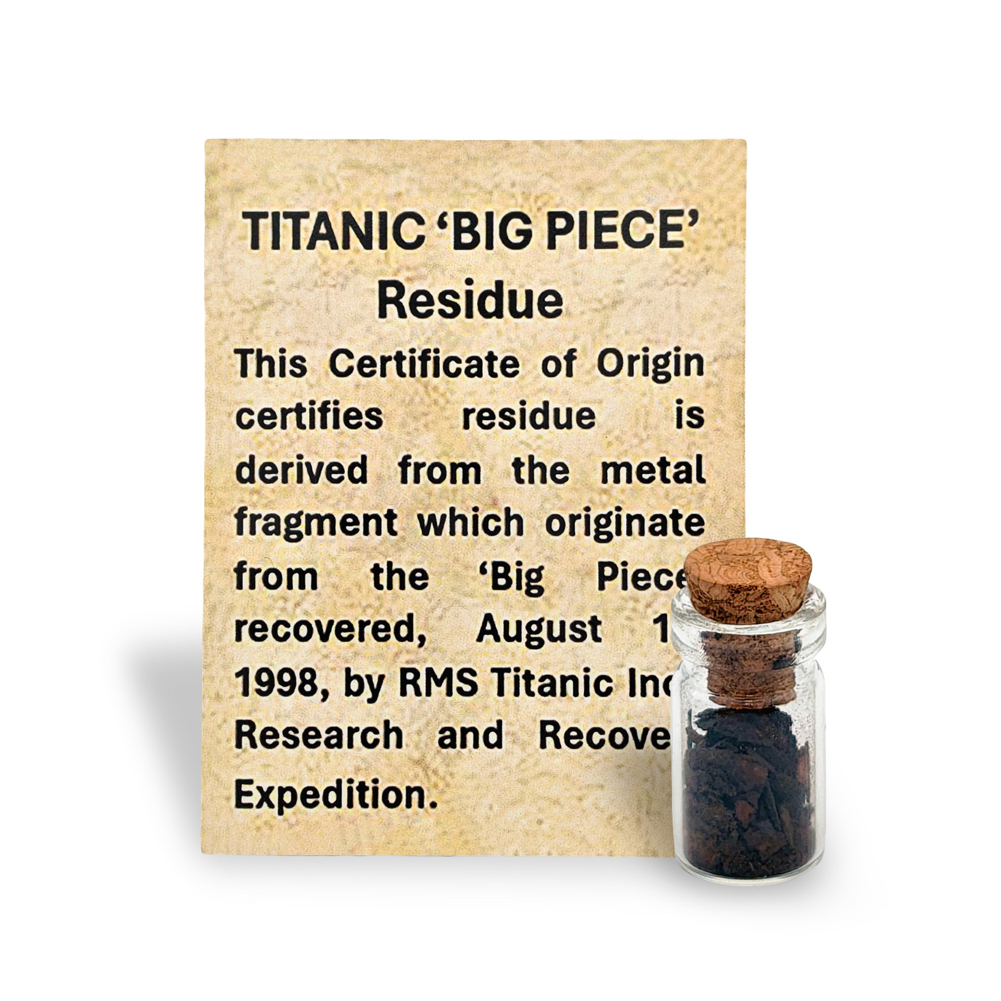 Titanic Legacy 'Big Piece' Vial - Authentic Metal Fragment