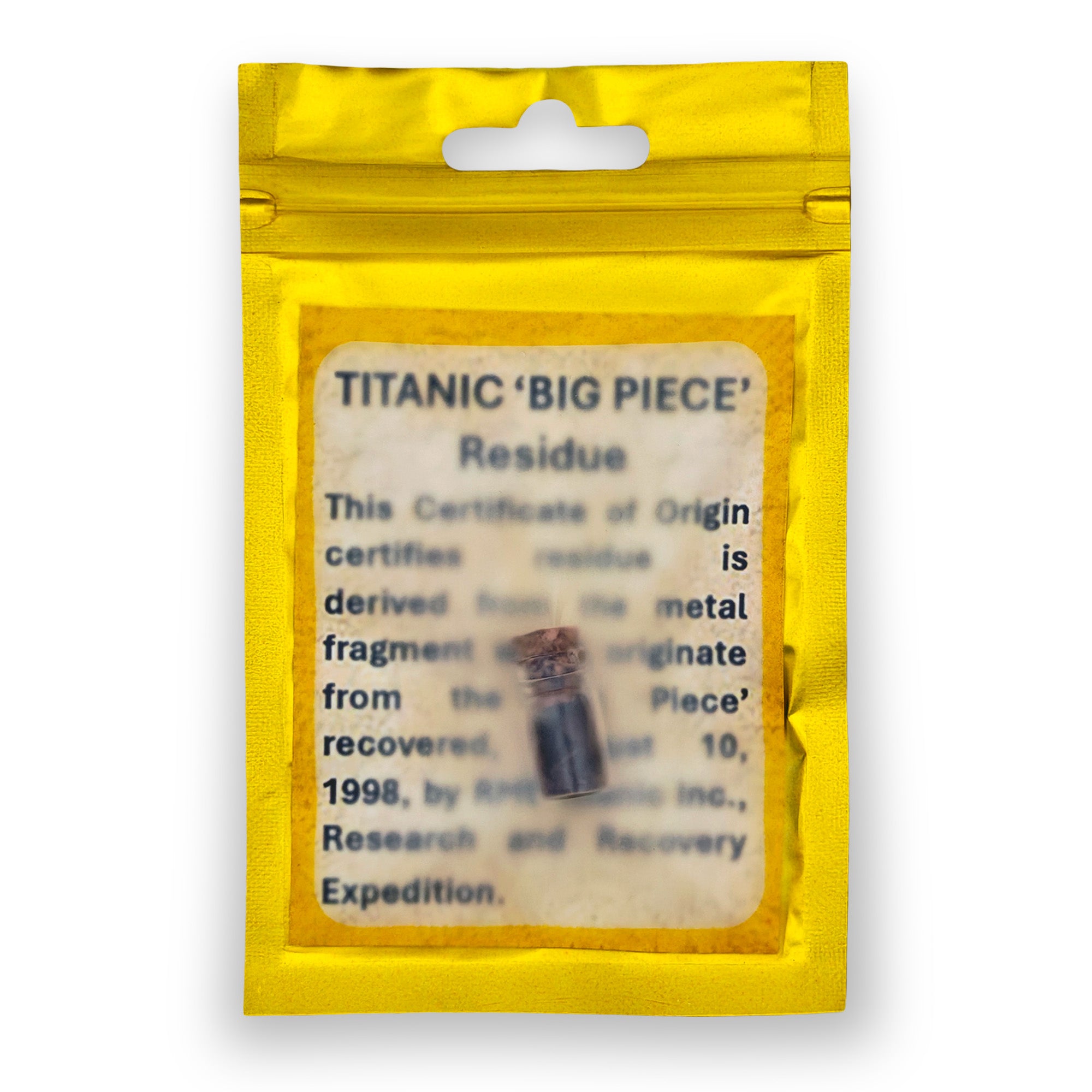 Titanic Legacy 'Big Piece' Vial - Authentic Metal Fragment