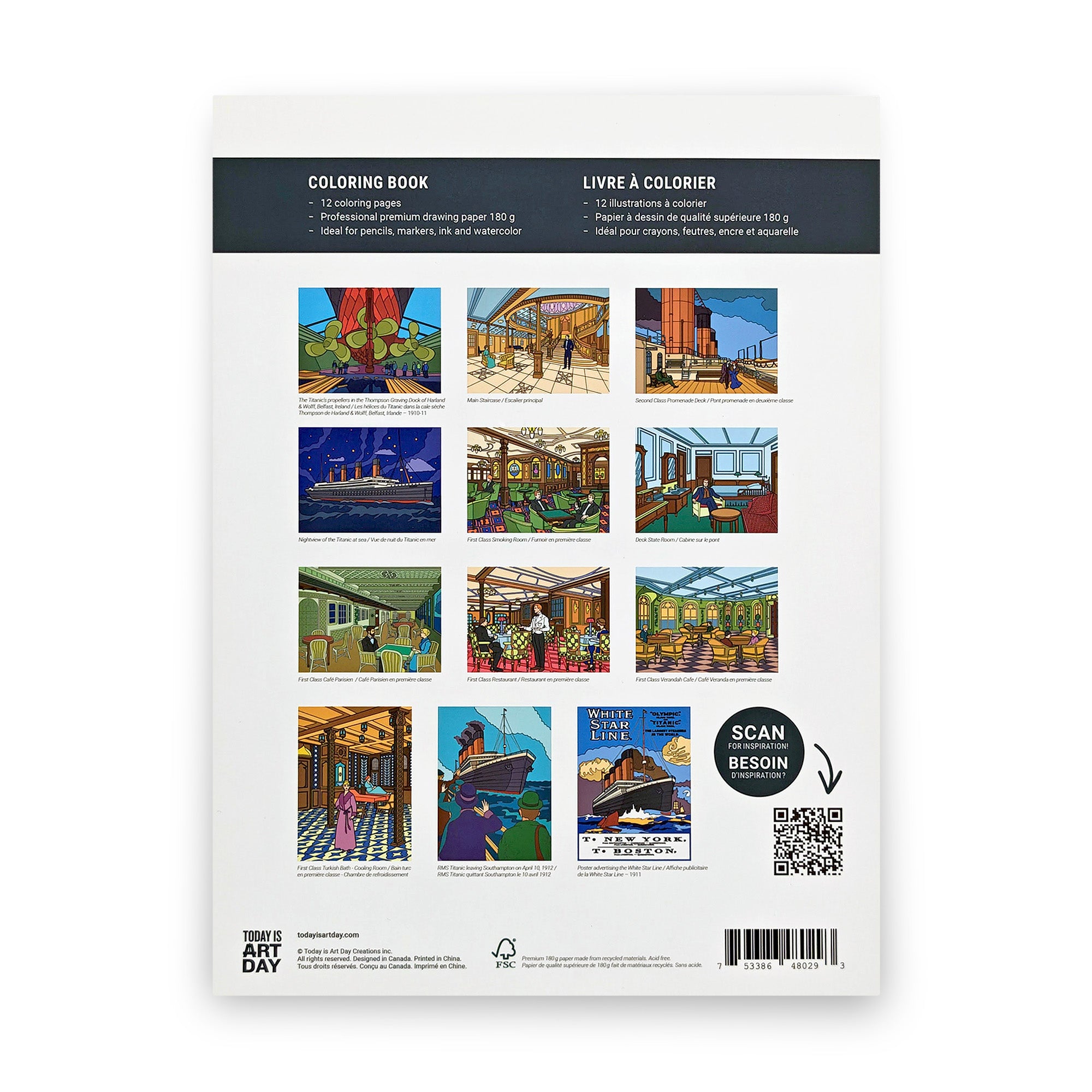 Titanic Colouring Book - Titanic Merch