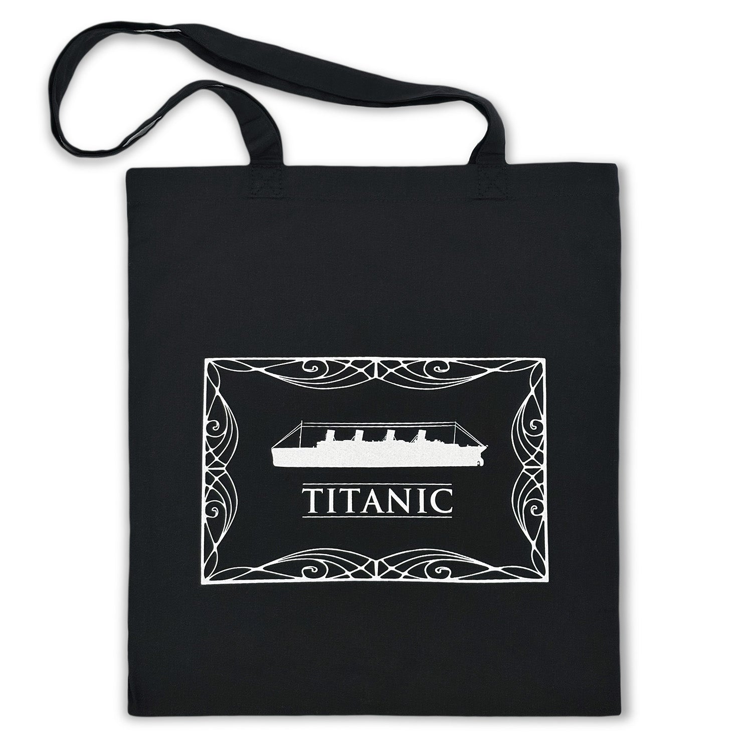 Black and White Titanic Tote Bag