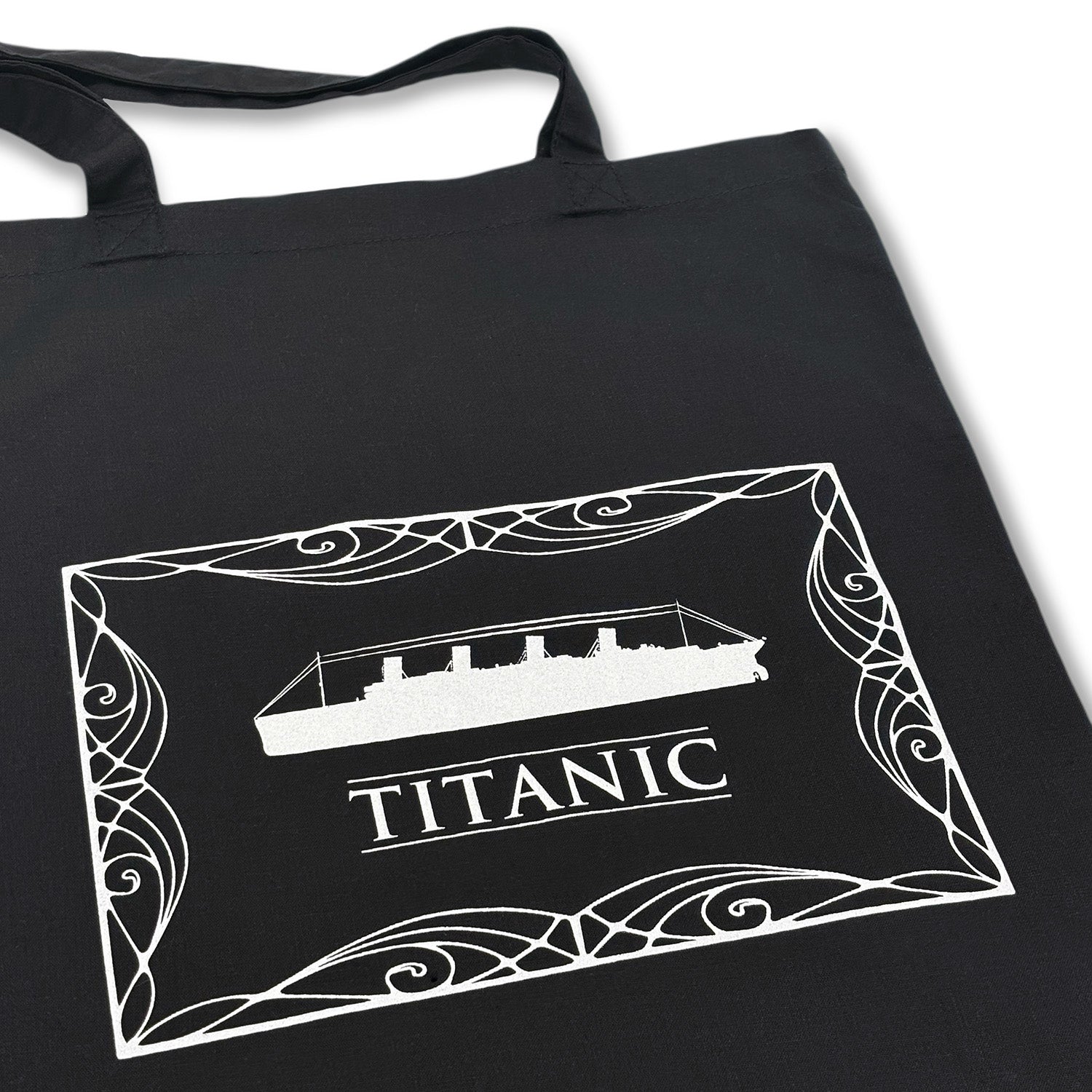 Black and White Titanic Tote Bag