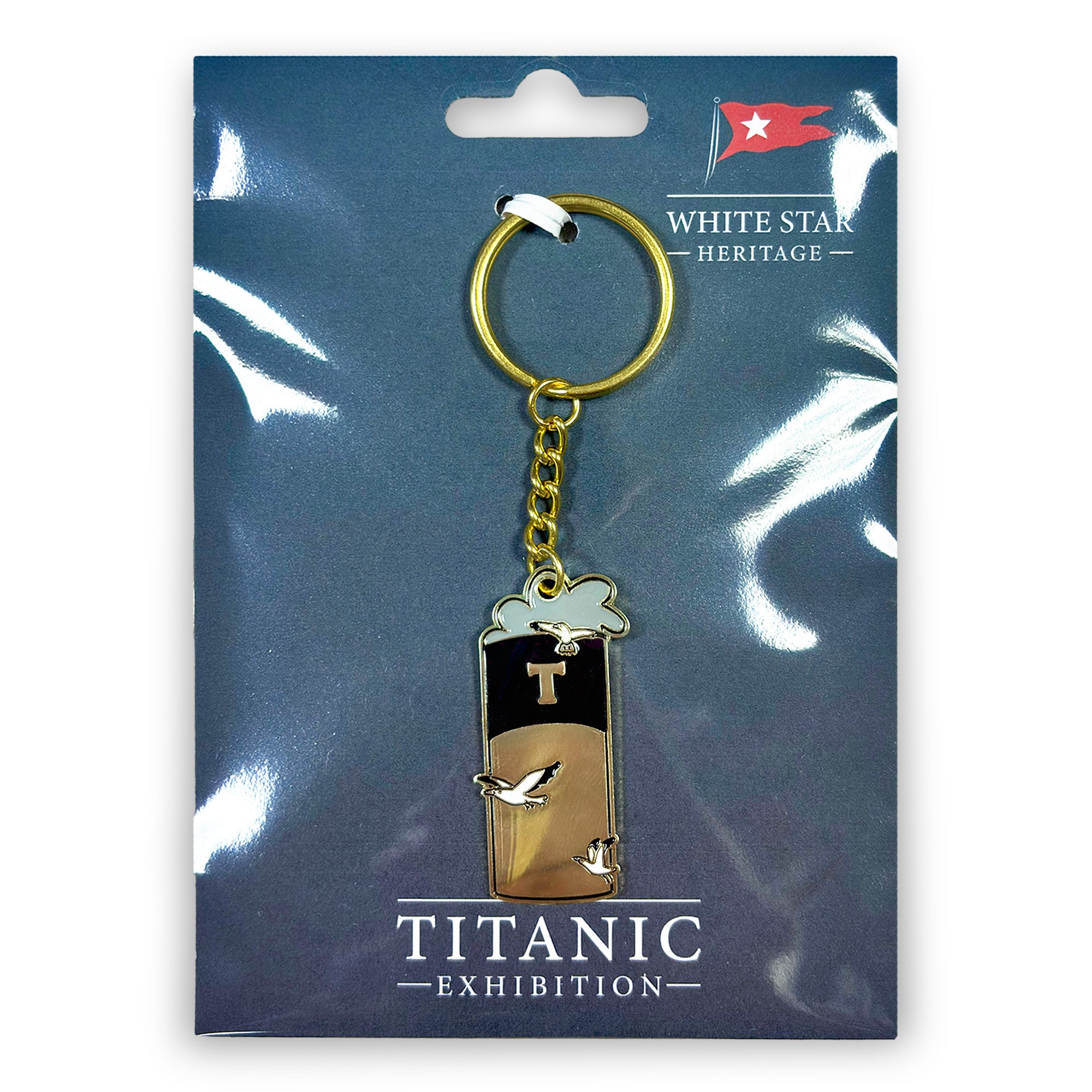 Keyring - Metallic Titanic Funnel - by Merpola