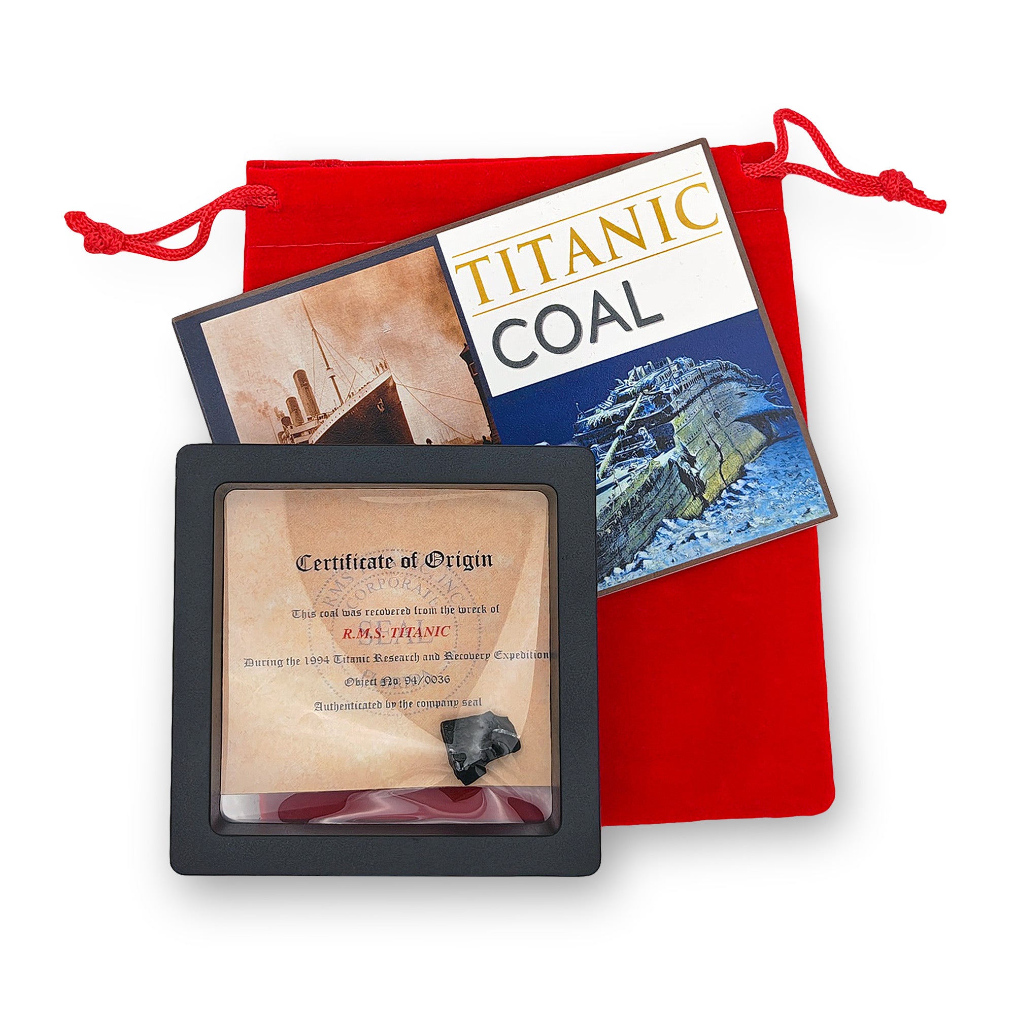 Titanic Legacy Floating Square Frame - Authentic Coal