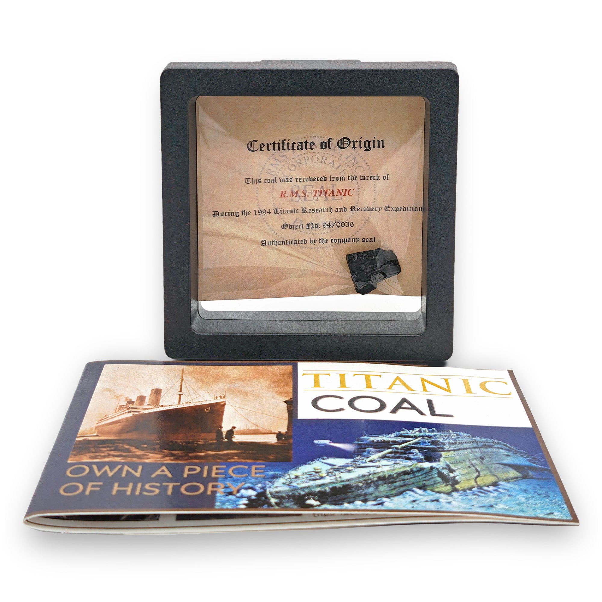 Titanic Legacy Floating Square Frame - Authentic Coal
