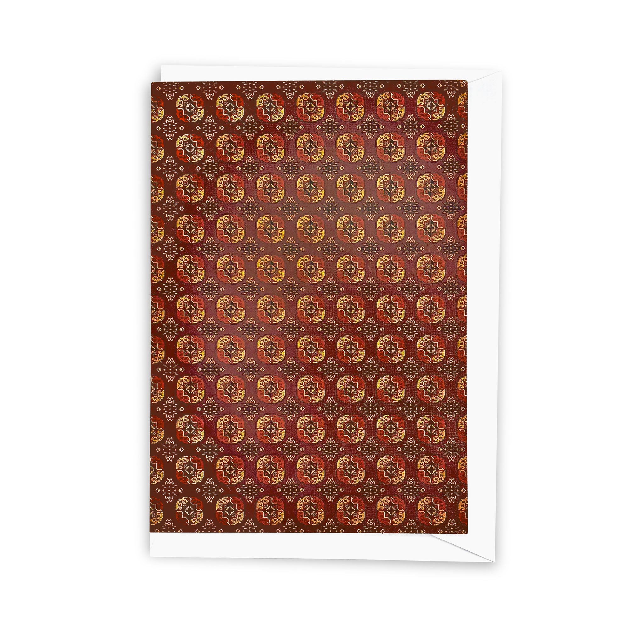 Greeting Card - First Class Maroon Carpet Print