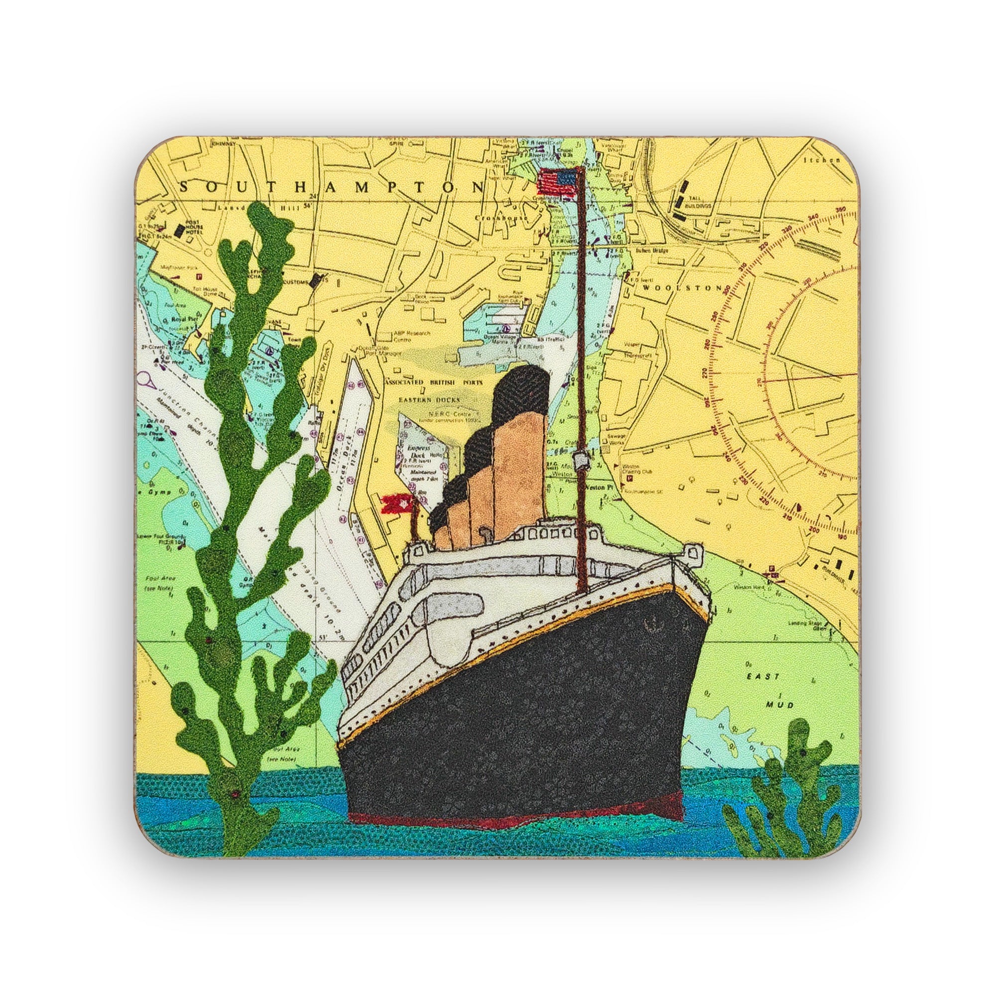 Southampton Titanic Drinks Coaster - by Hannah Wisdom
