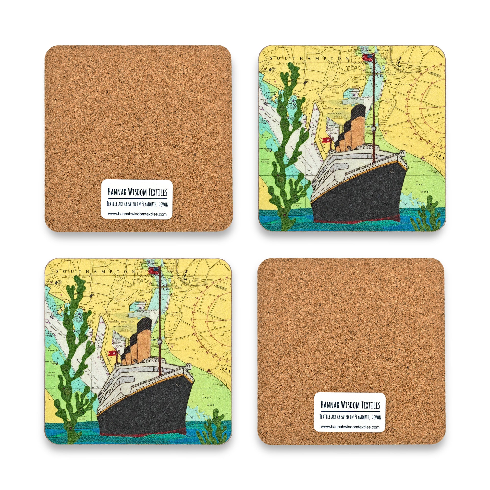 Southampton Titanic Drinks Coaster Four-Pack - by Hannah Wisdom