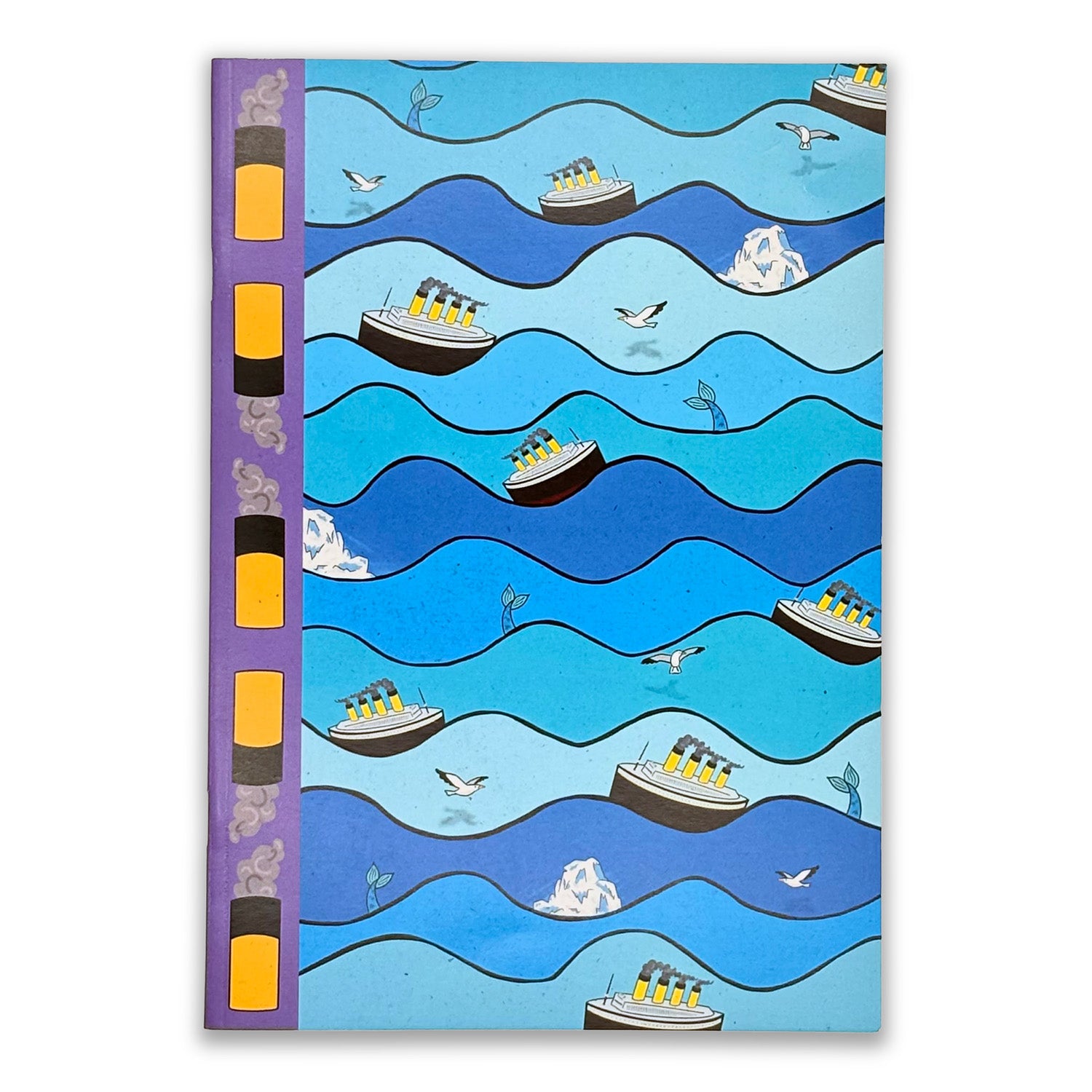 A5 Notebook - Blue Waves by Merpola
