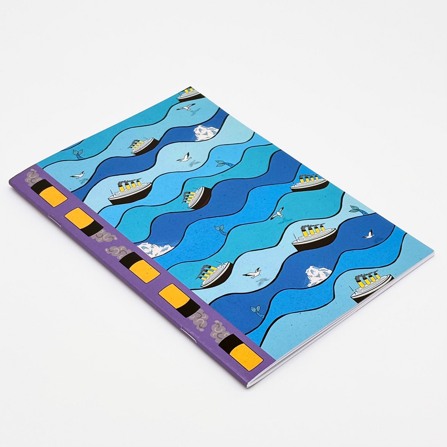 A5 Notebook - Blue Waves by Merpola