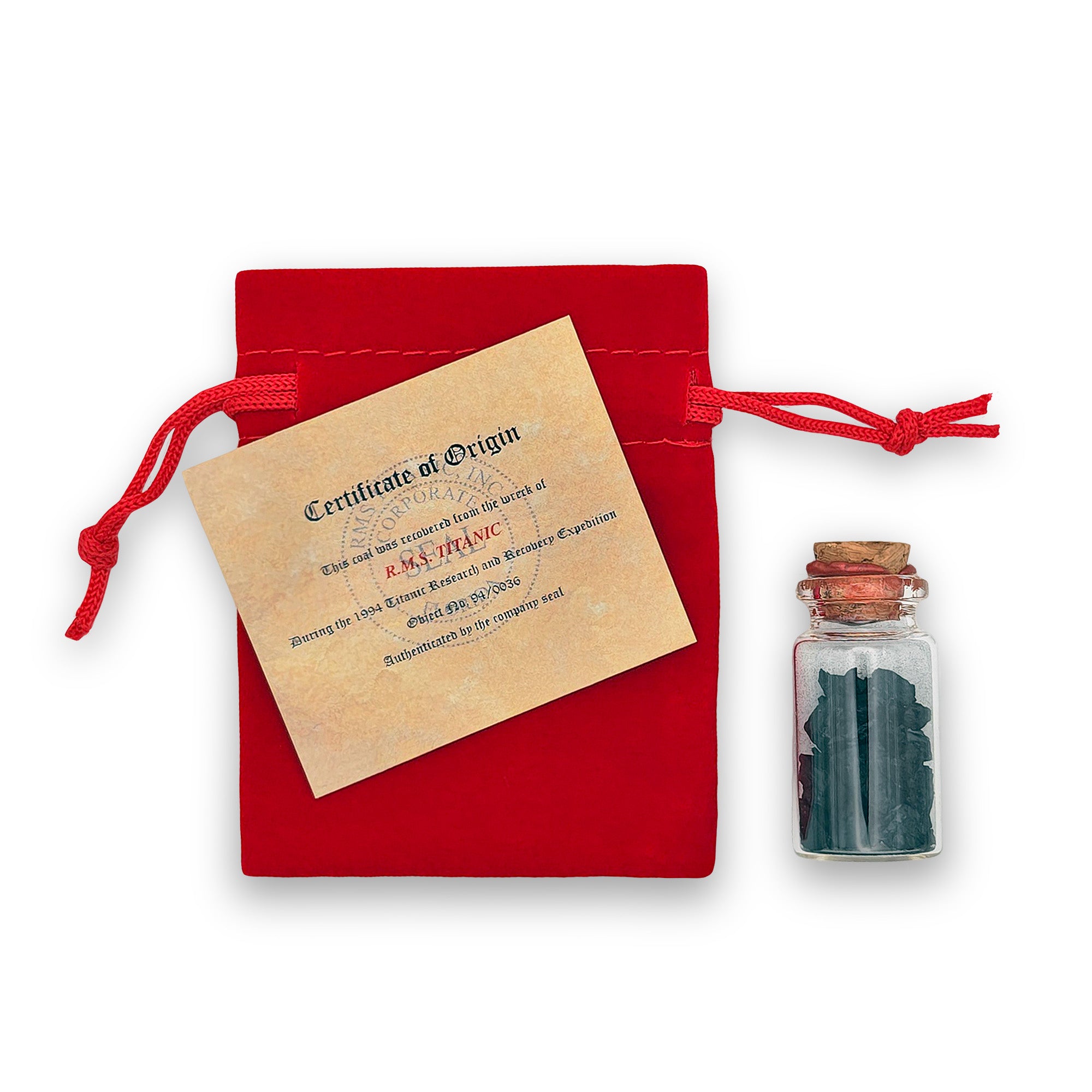Titanic Legacy Vial - Authentic Coal