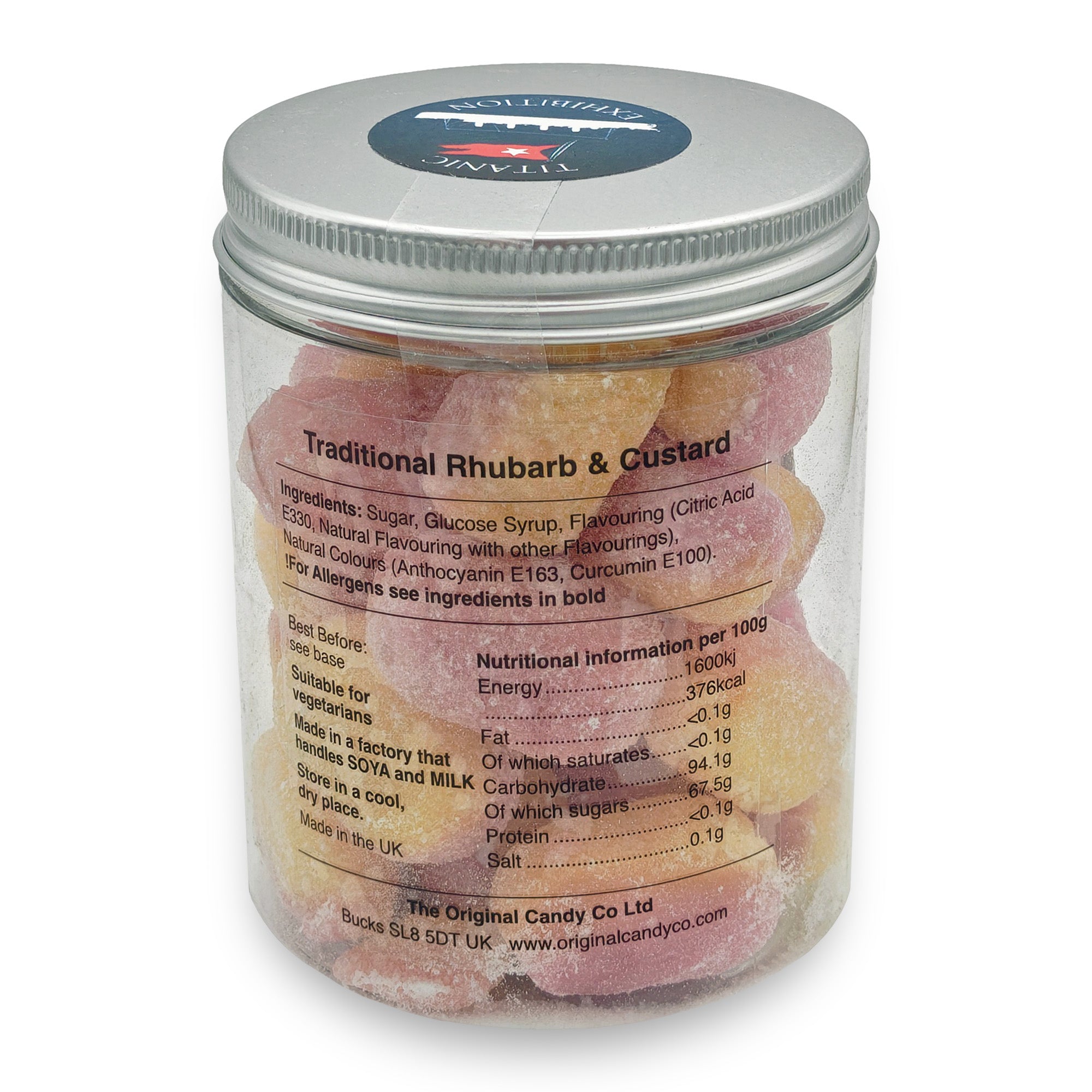 Natural Candies - Rhubarb & Custard Sweets