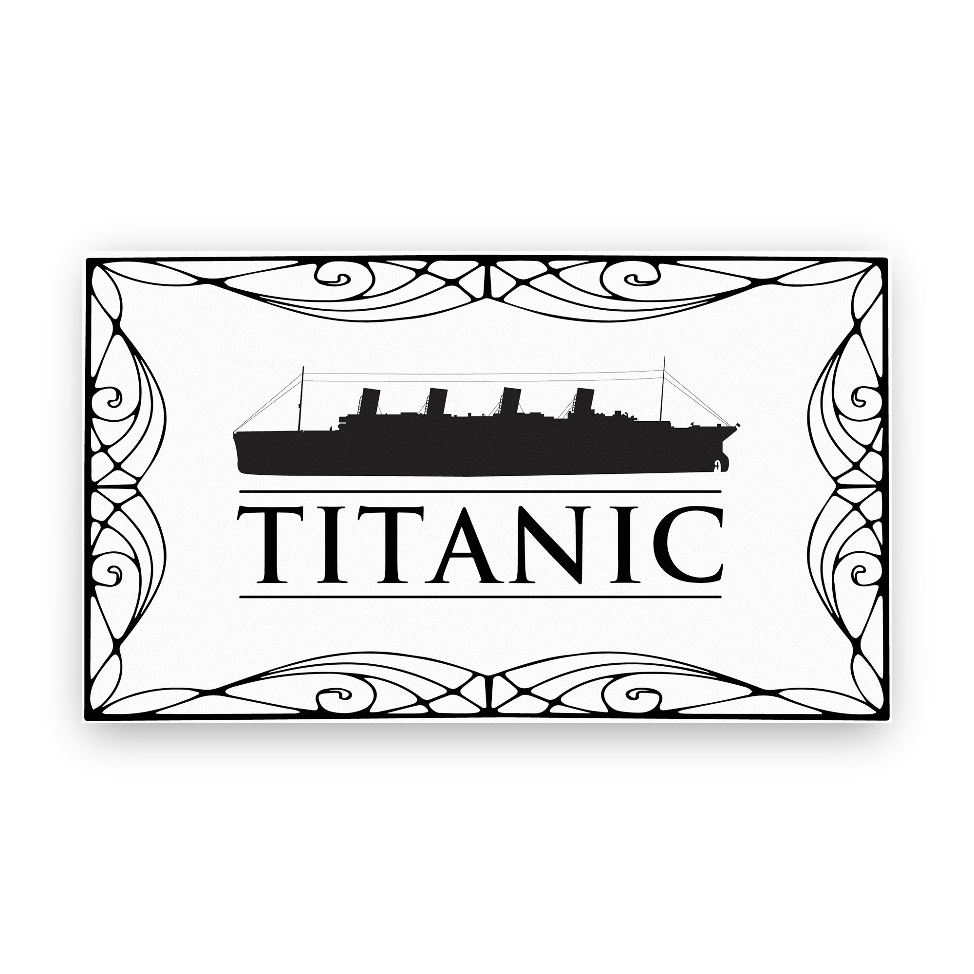 Tea Towel - Titanic Ship Silhouette