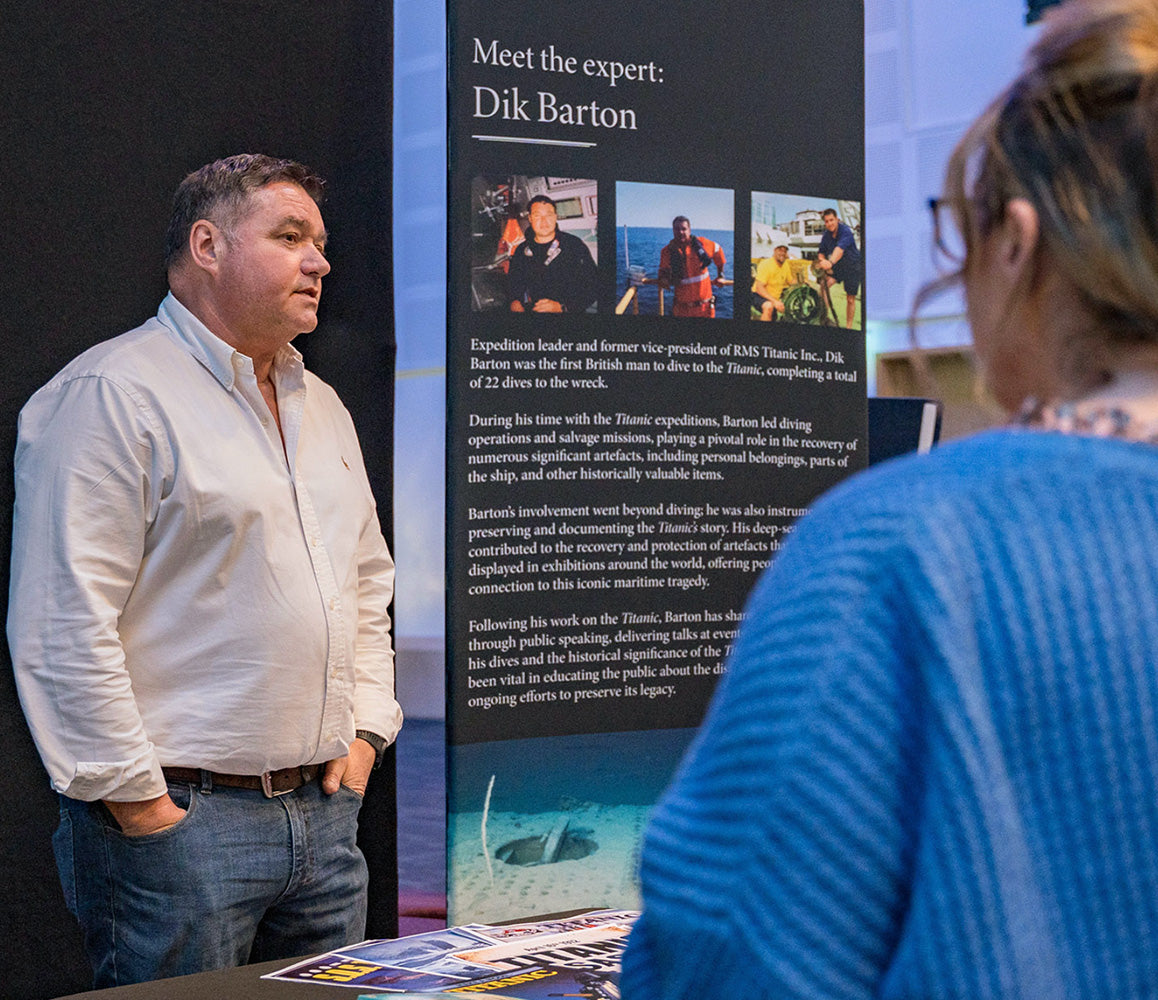 Dik Barton speaks with Titanic Merch about his dives to the wreck site