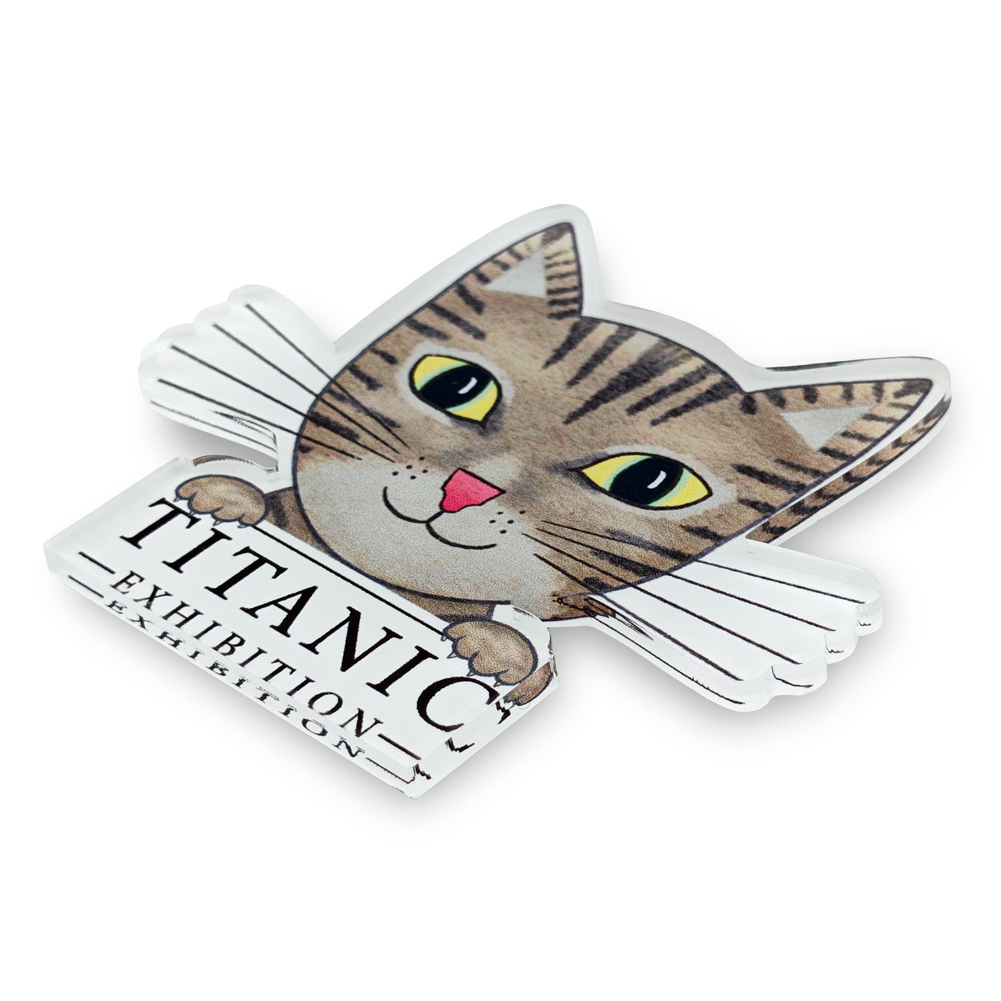 Acyrlic Magnet - Titanic Exhibition Jenny the Cat - by Merpola