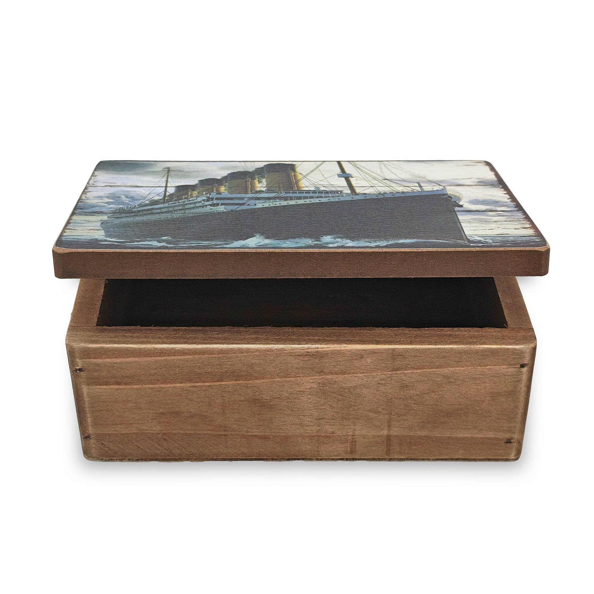Wooden Titanic Trinket Box