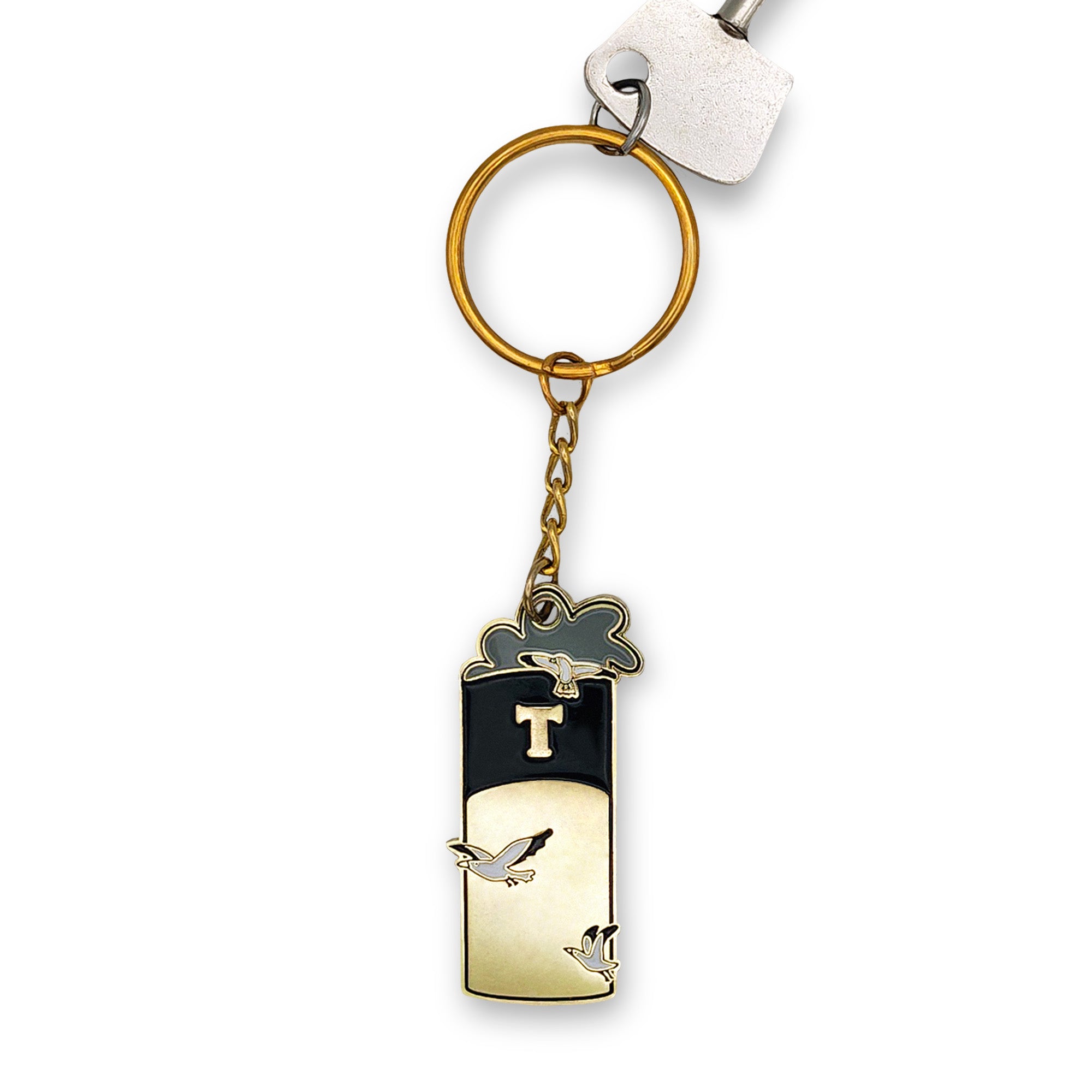 Keyring - Metallic Titanic Funnel - by Merpola