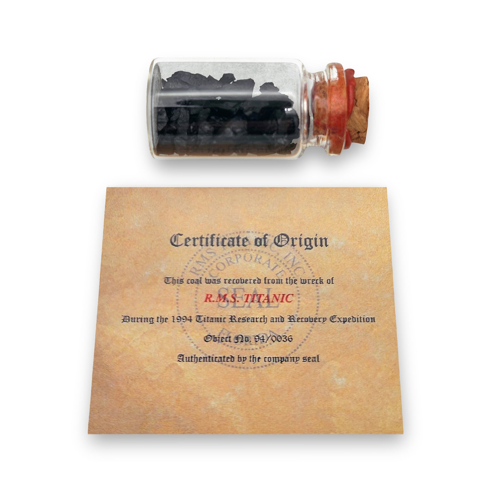 Titanic Legacy Vial - Authentic Coal