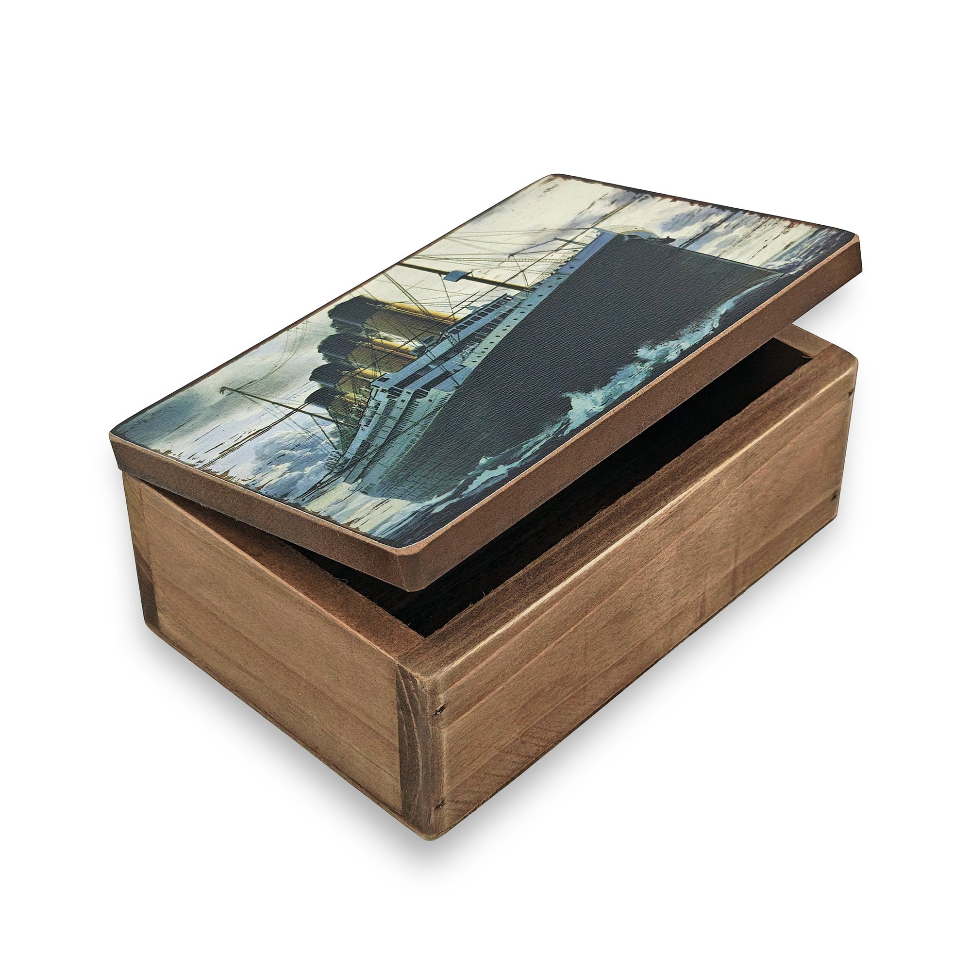 Wooden Titanic Trinket Box